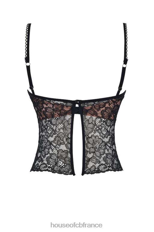 House of CB caraco en dentelle noire Jacinta N888H686 vêtements