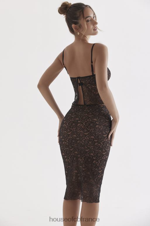 House of CB caraco en dentelle noire Jacinta N888H686 vêtements
