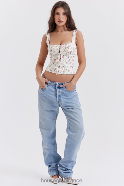 House of CB chicca - haut fleuri à imprimé roses N888H677 vêtements