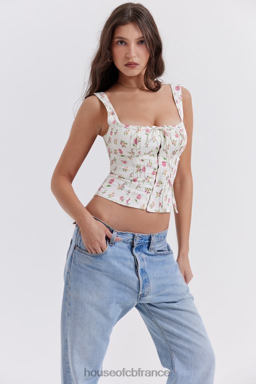 House of CB chicca - haut fleuri à imprimé roses N888H677 vêtements