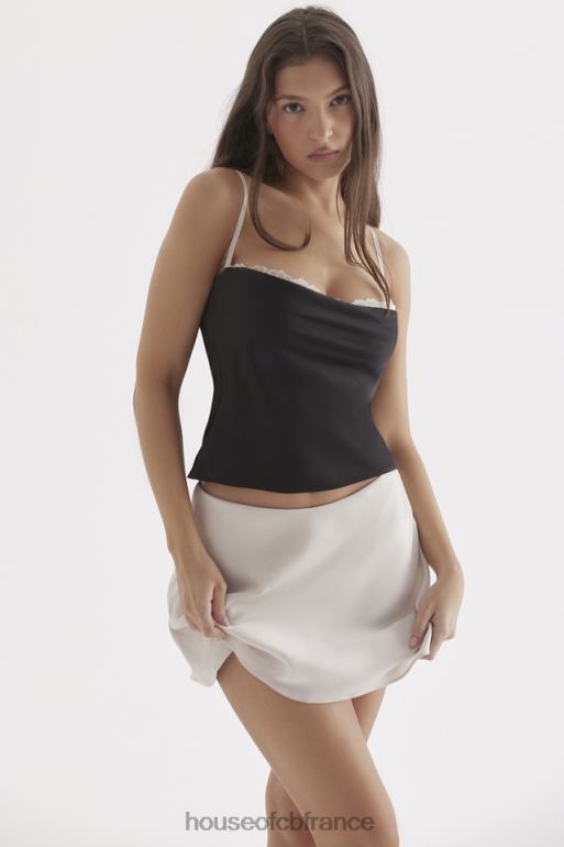 House of CB eli haut à armatures noir et blanc cassé N888H685 vêtements