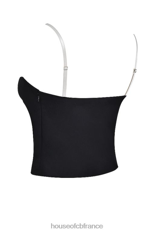 House of CB eli haut à armatures noir et blanc cassé N888H685 vêtements