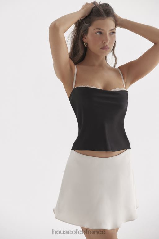 House of CB eli haut à armatures noir et blanc cassé N888H685 vêtements