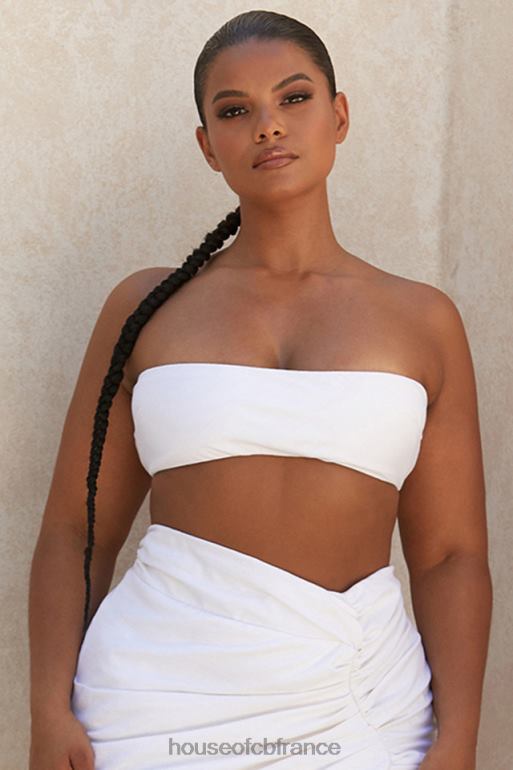 House of CB haut bandeau en lin mélangé blanc tanice N888H805 vêtements