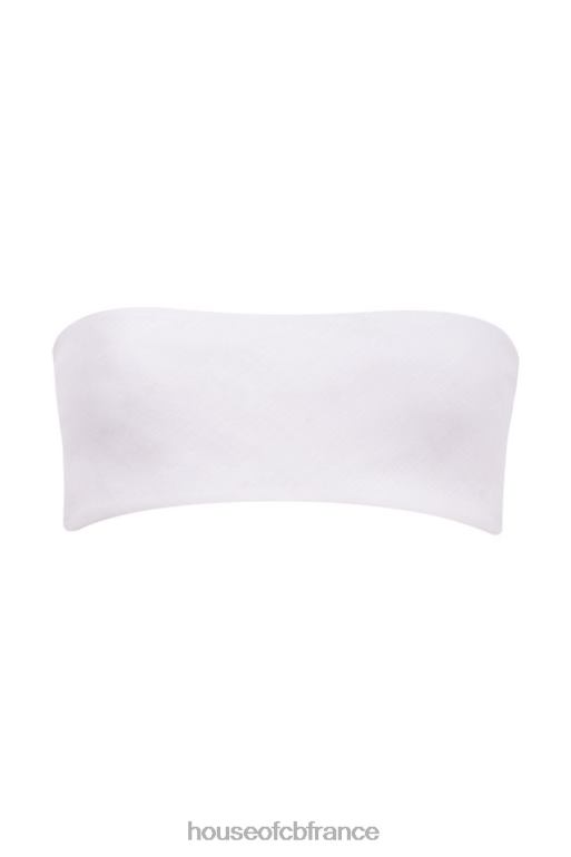 House of CB haut bandeau en lin mélangé blanc tanice N888H805 vêtements