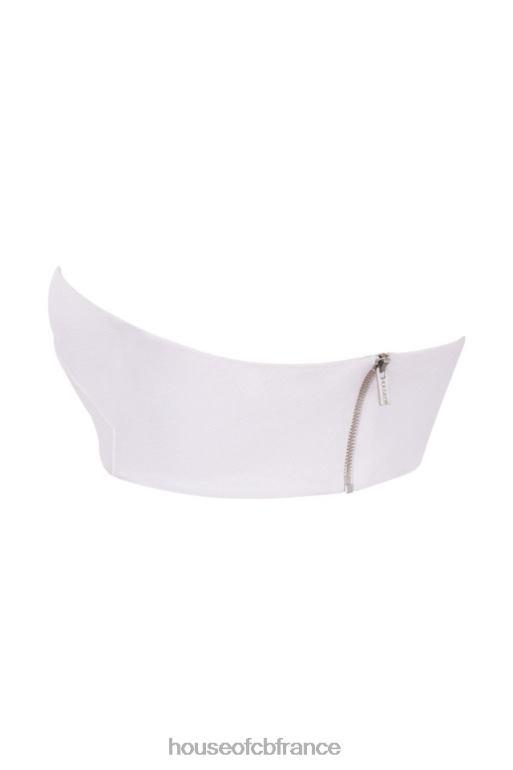 House of CB haut bandeau en lin mélangé blanc tanice N888H805 vêtements
