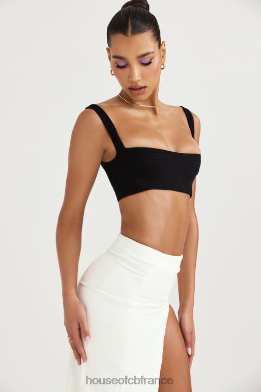 House of CB haut bandeau plissé noir Luciana N888H724 vêtements