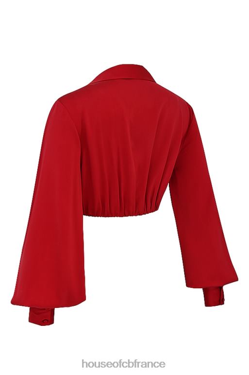 House of CB haut blouson en soie cerise laraine N888H673 vêtements