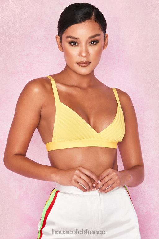 House of CB haut brassière bandage jaune jae N888H817 vêtements