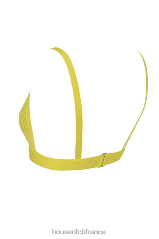 House of CB haut brassière bandage jaune jae N888H817 vêtements