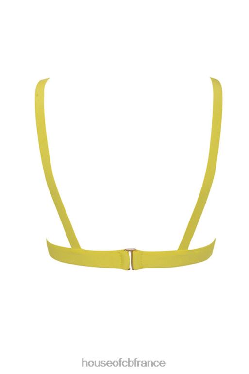 House of CB haut brassière bandage jaune jae N888H817 vêtements
