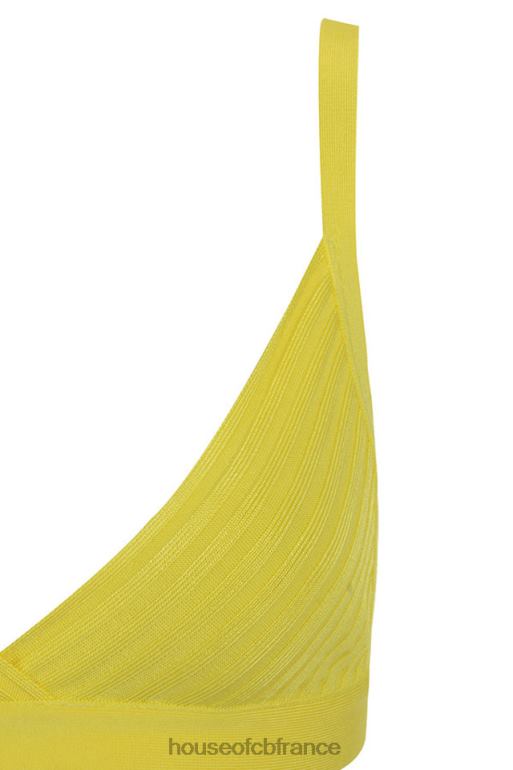 House of CB haut brassière bandage jaune jae N888H817 vêtements