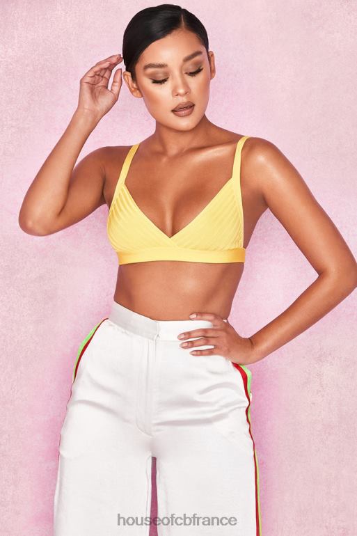 House of CB haut brassière bandage jaune jae N888H817 vêtements