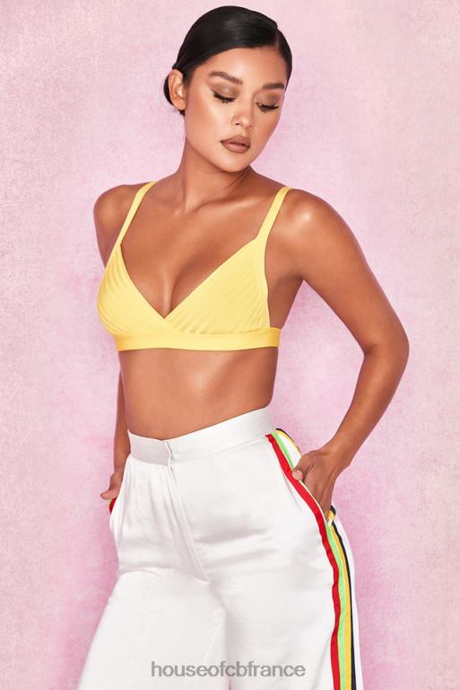 House of CB haut brassière bandage jaune jae N888H817 vêtements