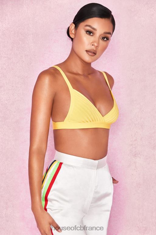House of CB haut brassière bandage jaune jae N888H817 vêtements