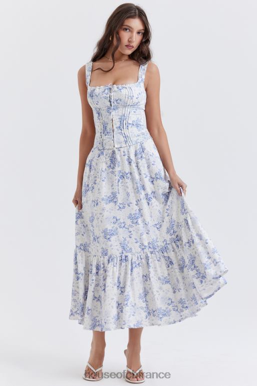 House of CB haut chicca bleu à imprimé fleuri N888H678 vêtements