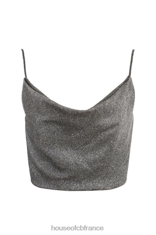 House of CB haut court argenté Lulia N888H774 vêtements