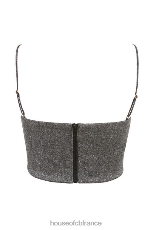 House of CB haut court argenté Lulia N888H774 vêtements