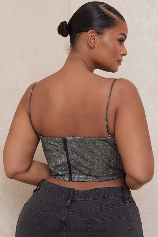 House of CB haut court argenté Lulia N888H774 vêtements