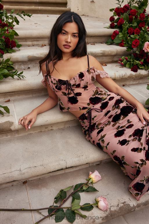 House of CB haut dévoré vieux rose graciela N888H684 vêtements