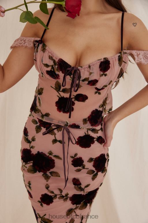 House of CB haut dévoré vieux rose graciela N888H684 vêtements