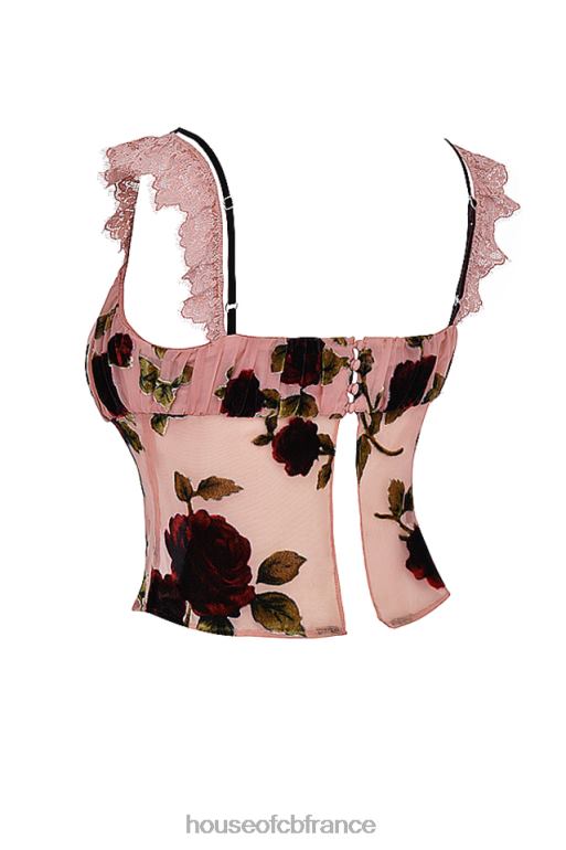 House of CB haut dévoré vieux rose graciela N888H684 vêtements