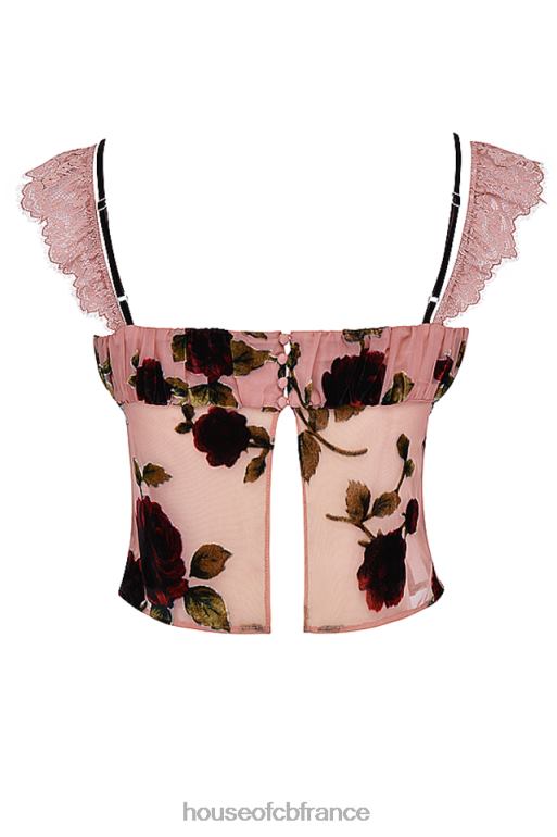 House of CB haut dévoré vieux rose graciela N888H684 vêtements