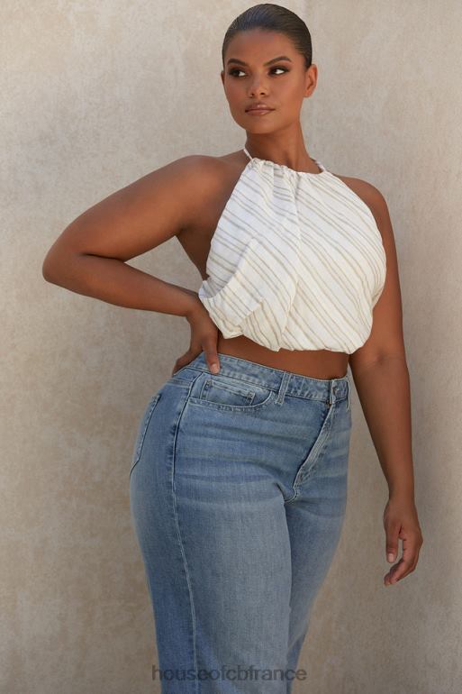 House of CB haut dos nu dos nu en lin mélangé bette N888H806 vêtements