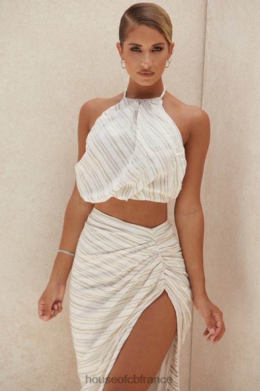 House of CB haut dos nu dos nu en lin mélangé bette N888H806 vêtements