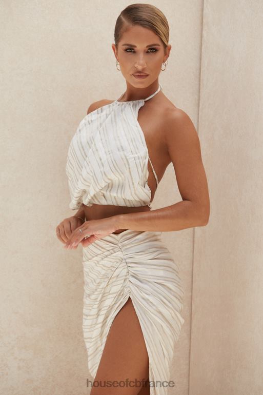 House of CB haut dos nu dos nu en lin mélangé bette N888H806 vêtements