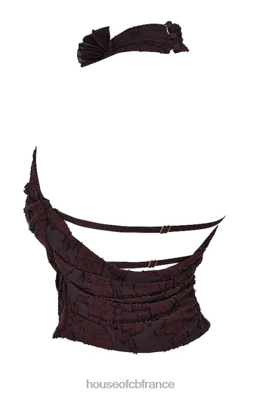 House of CB haut dos nu kyra cacao N888H661 vêtements