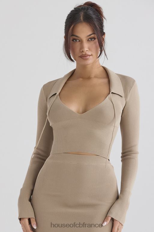 House of CB haut en maille camel marianne N888H687 vêtements