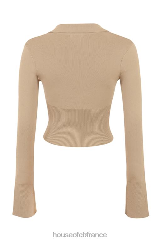 House of CB haut en maille camel marianne N888H687 vêtements