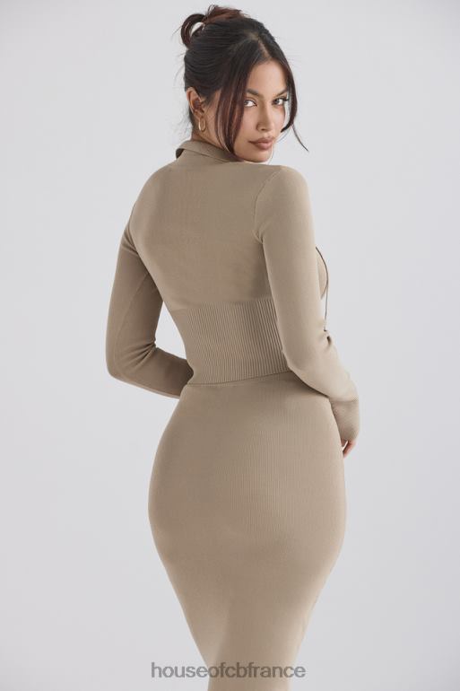 House of CB haut en maille camel marianne N888H687 vêtements
