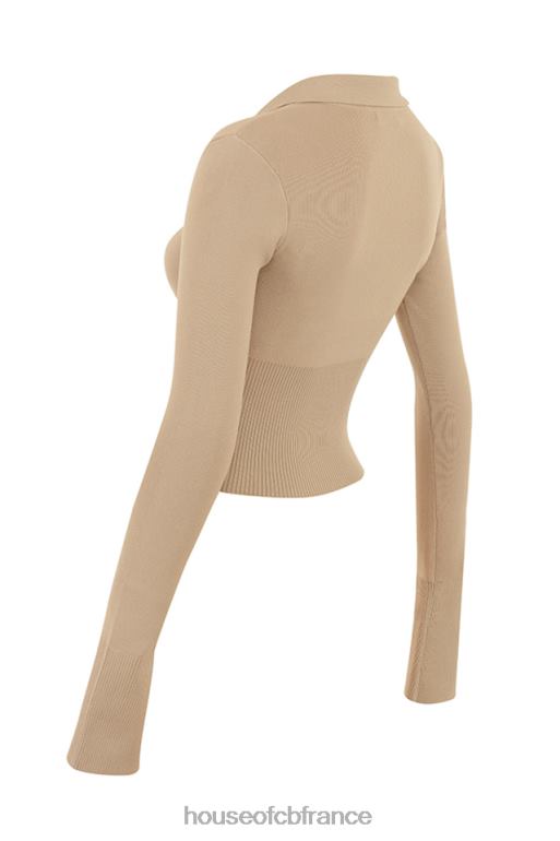House of CB haut en maille camel marianne N888H687 vêtements