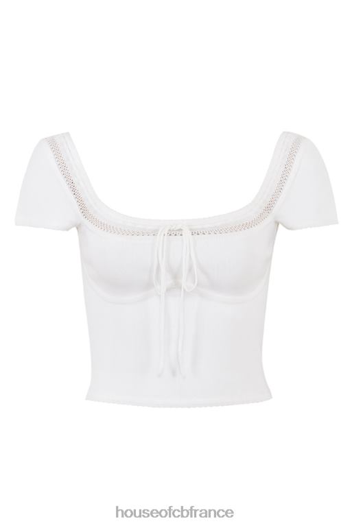 House of CB haut en maille délicate ivoire nola N888H716 vêtements