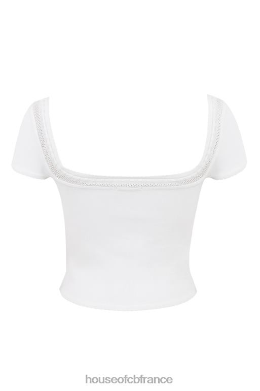 House of CB haut en maille délicate ivoire nola N888H716 vêtements