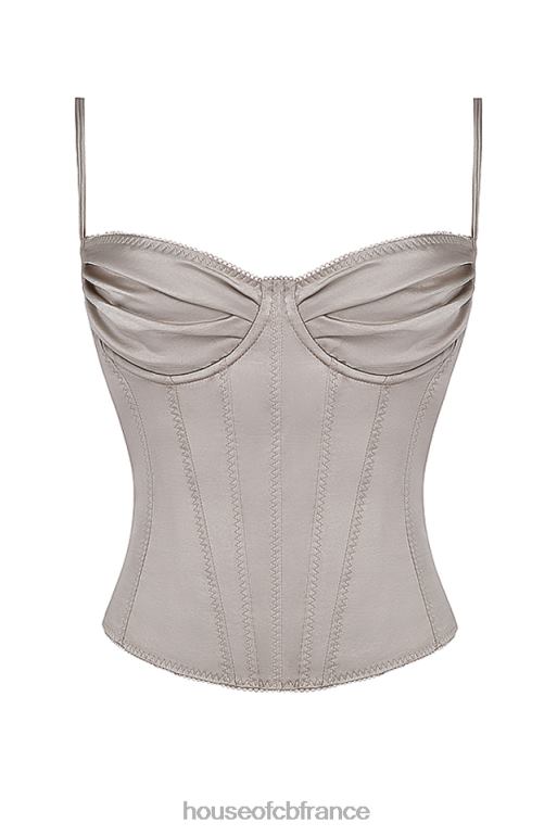 House of CB haut en satin champagne chantal N888H683 vêtements