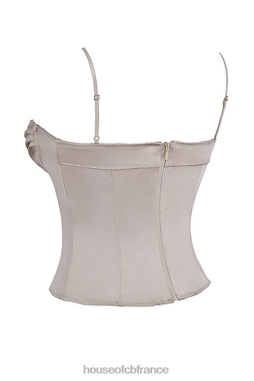 House of CB haut en satin champagne chantal N888H683 vêtements