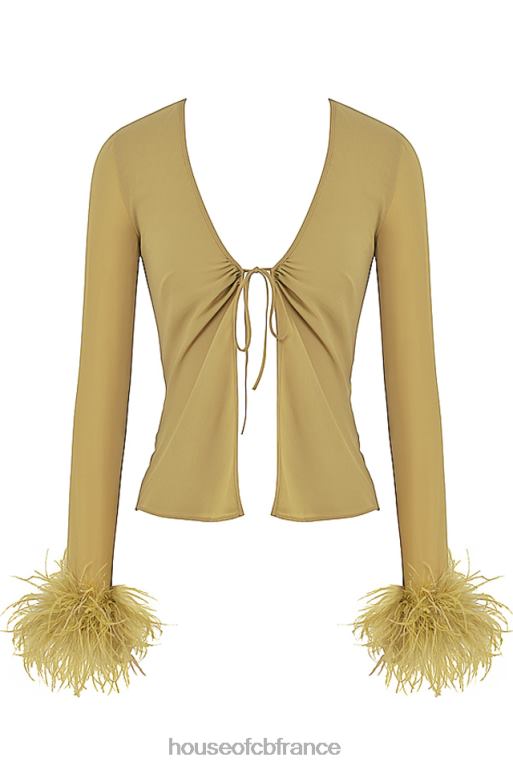House of CB haut à finitions olive Claudia N888H721 vêtements