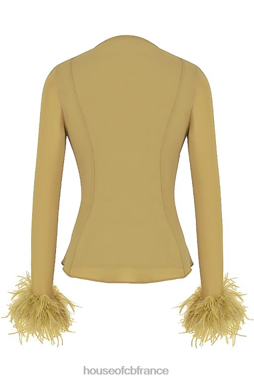 House of CB haut à finitions olive Claudia N888H721 vêtements