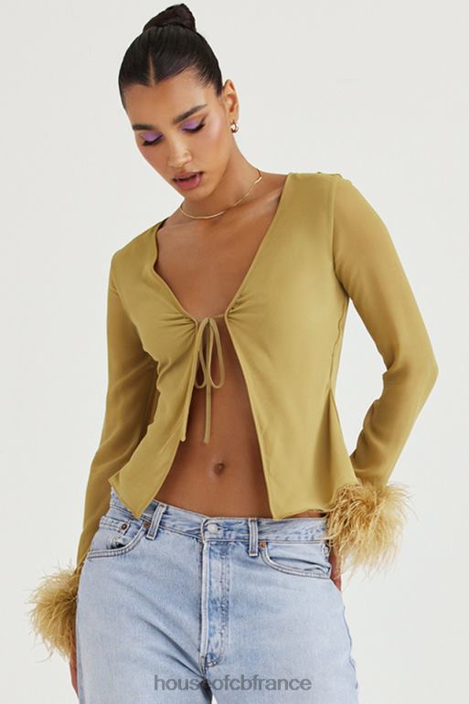 House of CB haut à finitions olive Claudia N888H721 vêtements