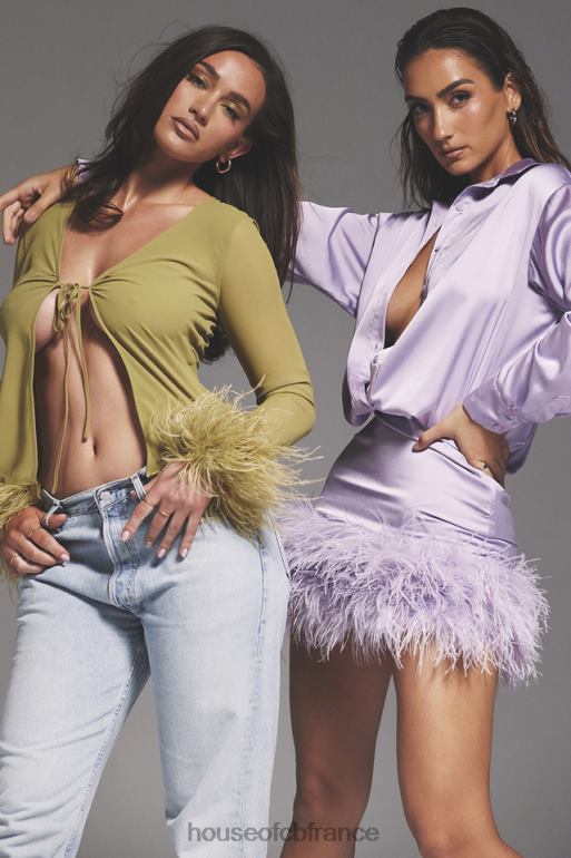 House of CB haut à finitions olive Claudia N888H721 vêtements