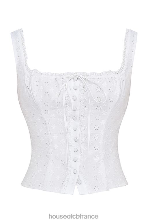 House of CB haut juana en broderie anglaise blanche N888H676 vêtements