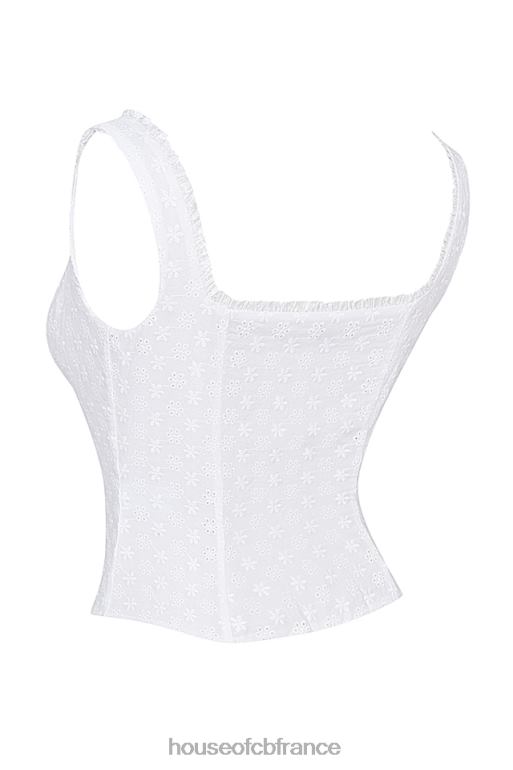 House of CB haut juana en broderie anglaise blanche N888H676 vêtements