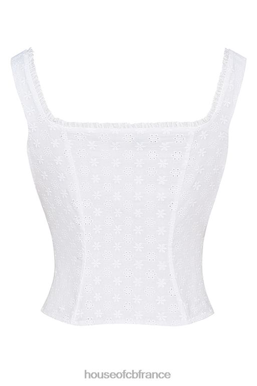 House of CB haut juana en broderie anglaise blanche N888H676 vêtements