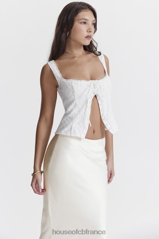 House of CB haut juana en broderie anglaise blanche N888H676 vêtements