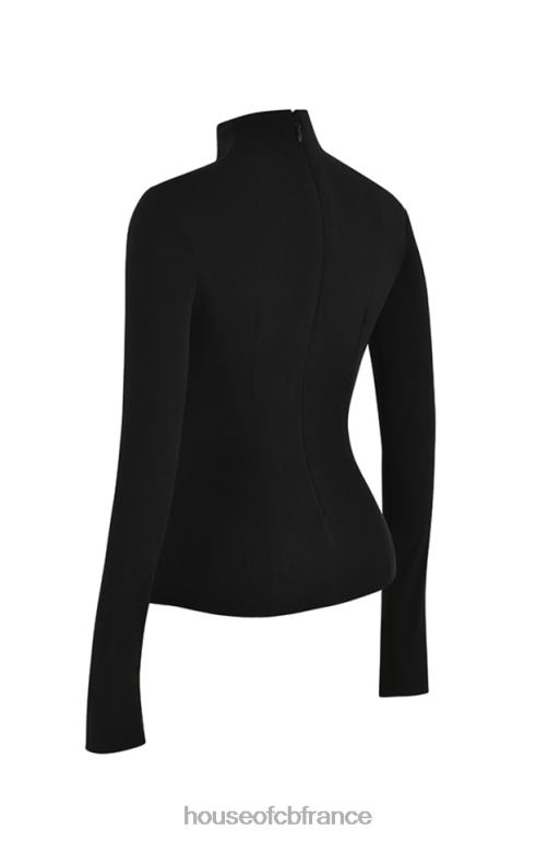 House of CB haut à lacets lori noir cristallisé N888H701 vêtements