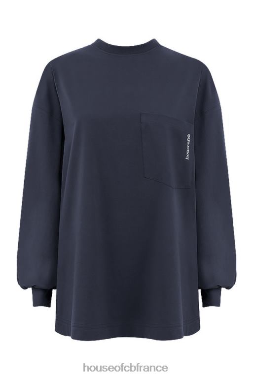 House of CB haut à manches longues bleu marine strata N888H787 vêtements