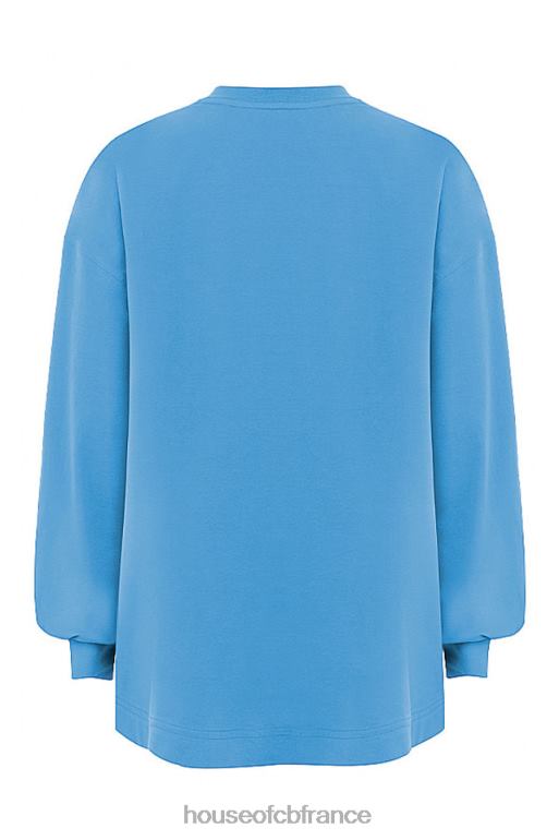 House of CB haut à manches longues bleu strata N888H785 vêtements
